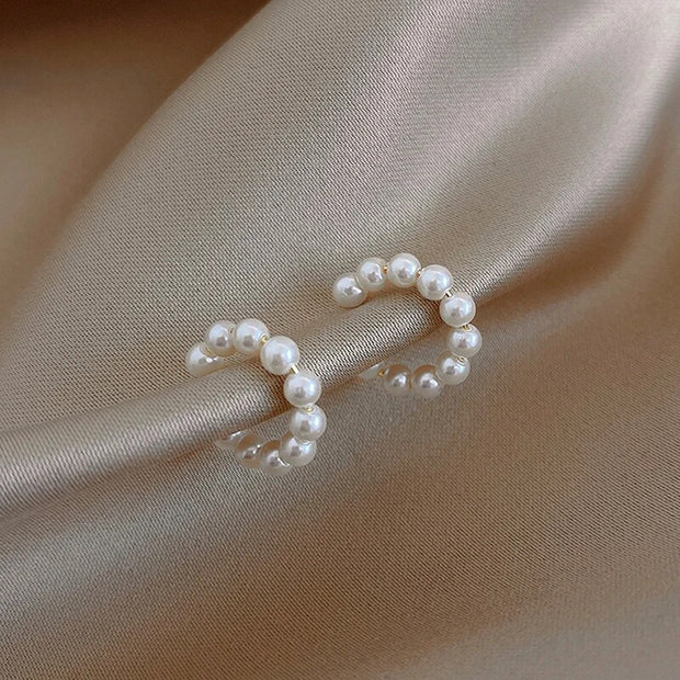 Pearl Ear Cuff Clip Earrings