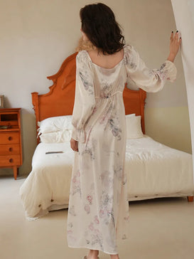 Sleeve Silk Pajama Dress